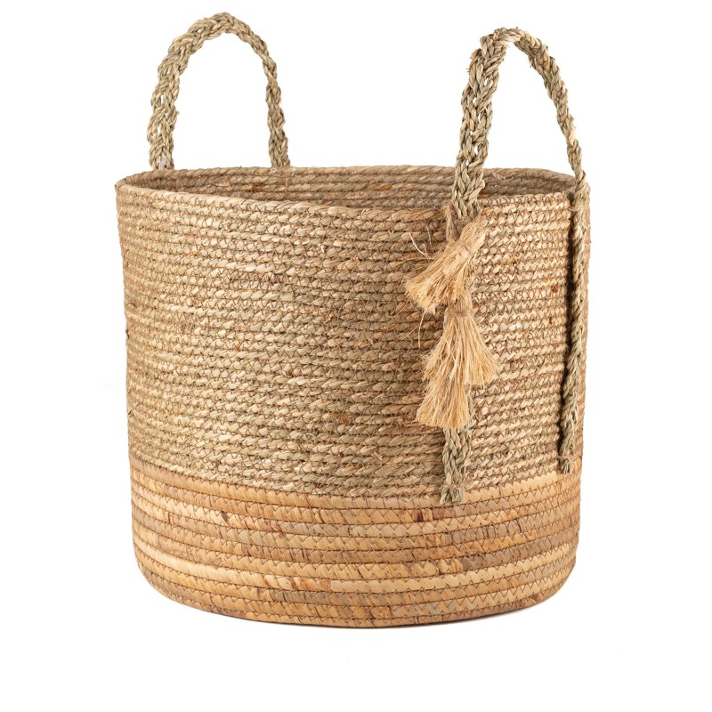 CESTA SEAGRASS FONDO REFORZADO D34X30 CM