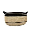 CESTA SEAGRASS REDONDA NEGRA D32X21