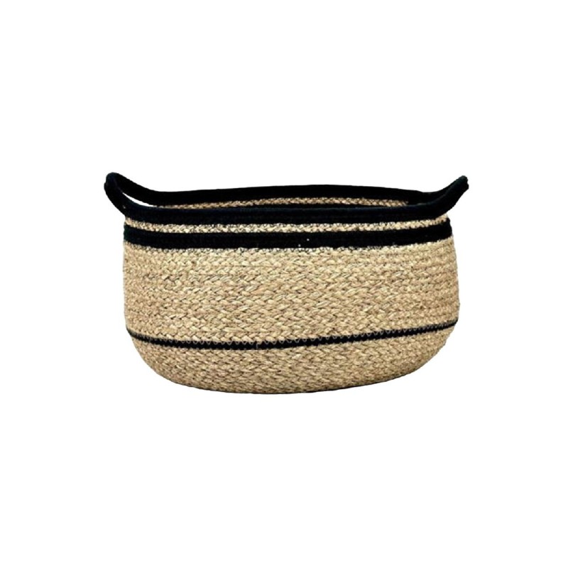 CESTA SEAGRASS REDONDA NEGRA D25X17