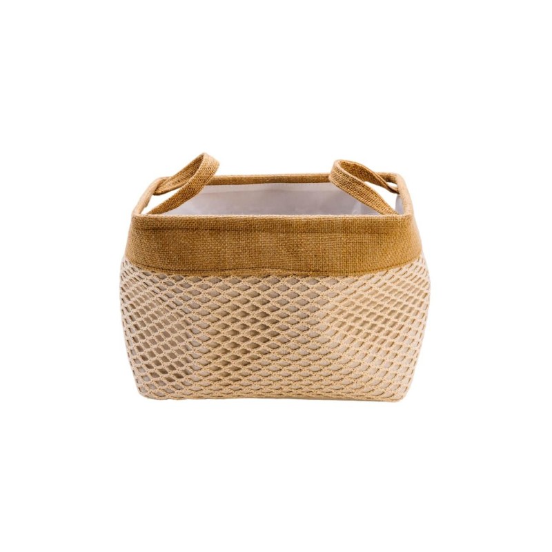 CESTA TELA DECORADA RECTANGULAR 40X30X30 CM