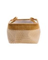 CESTA TELA DECORADA RECTANGULAR 40X30X30 CM