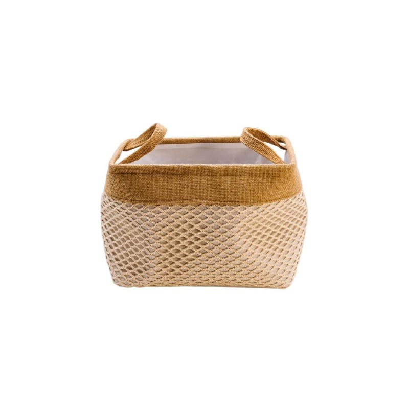 CESTA TELA DECORADA RECTANGULAR 36X26X29.5 CM