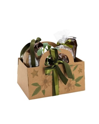 CESTA CARTÓN KRAFT ELEBORO 16X23X11.5 CM