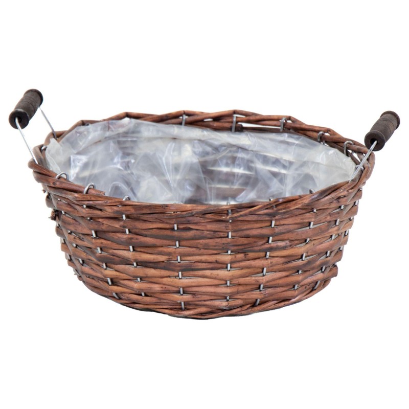 CESTA MIMBRE MARRON CON ASAS D25X10 CM