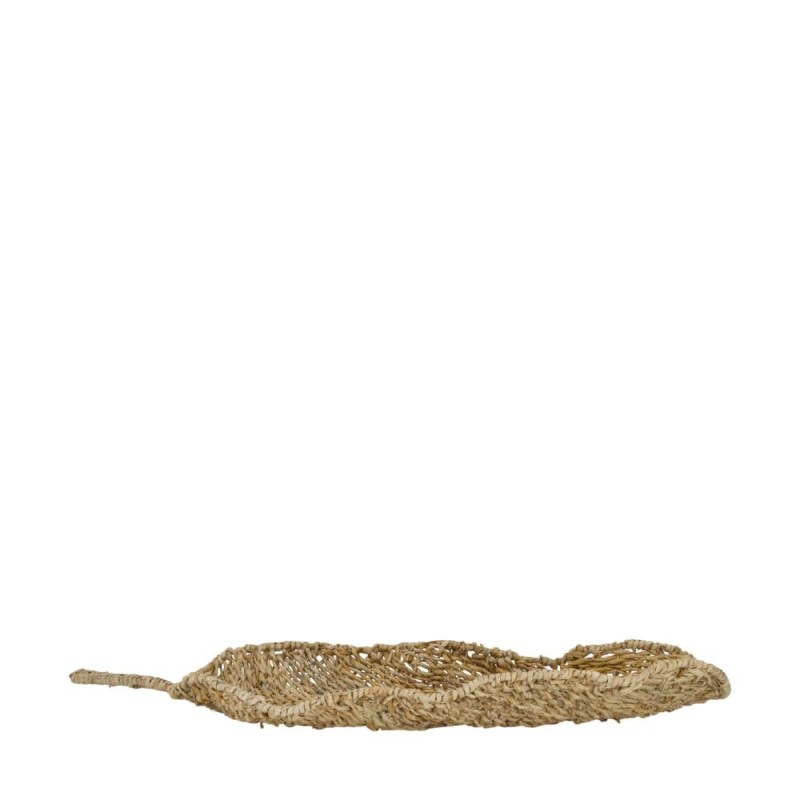 BANDEJA HOJA SEAGRASS 76X27X8 CM
