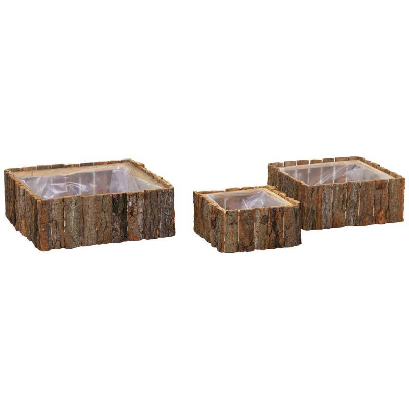 MACETERO CORTEZA CUADRADO SET3 45X24X12 CM