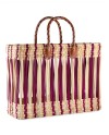 BOLSO JUNQUILLO CALADO MORADO ASAS LARGAS 43X23X32 CM