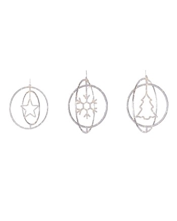 BOLA COLGANTE NAVIDAD LED SURTIDAS D35 CM