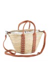 BOLSO PALMA TACHUELAS DOBLE ASA 8 VUELTAS 47X29 CM
