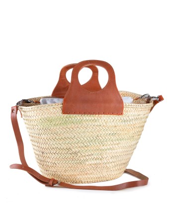 BOLSO PALMA ASA REDONDA PIEL 8 VUELTAS 47X29 CM