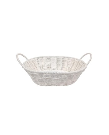 CESTA CUERDA OVAL BLANCA 30X22X13 CM