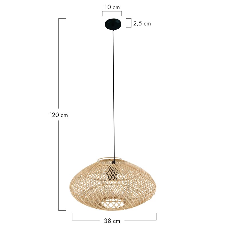 LÁMPARA RATTAN D38X20 CM