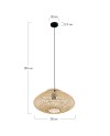 LÁMPARA RATTAN D38X20 CM