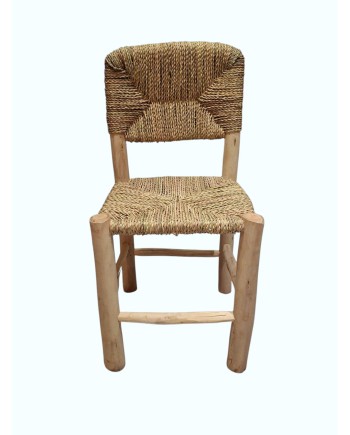 SILLA MADERA RESPALDO CUERDA 40X40X45/85 CM