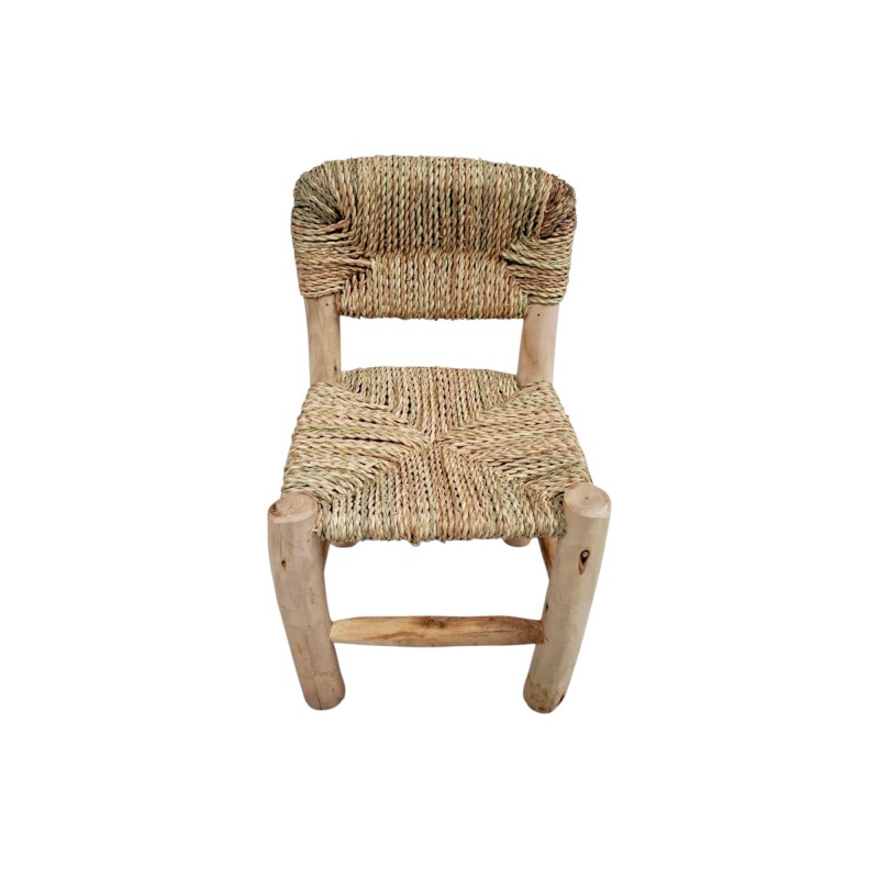 SILLA MADERA RESPALDO CUERDA 33X33X30/53 CM