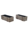 JARDINERAS MADERA SET 2 79X29X24 CM