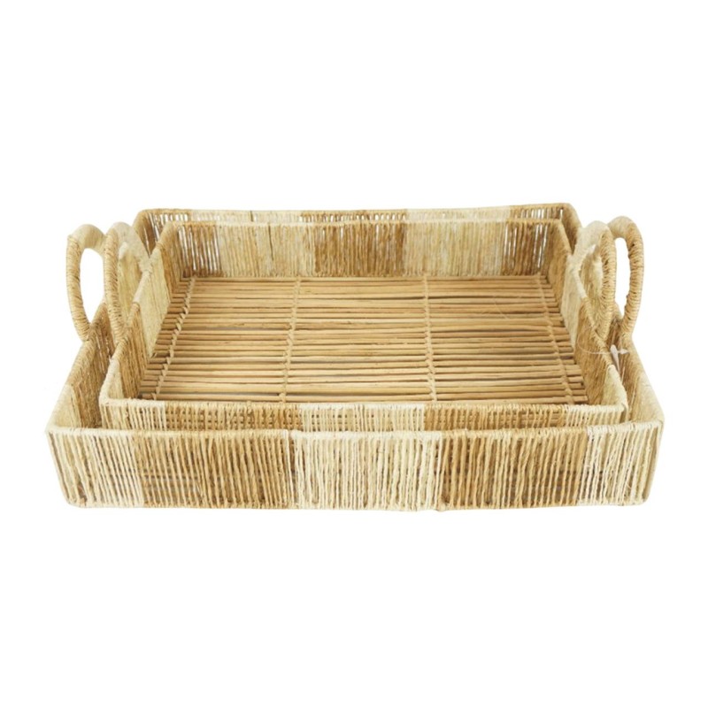 BANDEJA CUERDA BICOLOR 45X35X8 CM