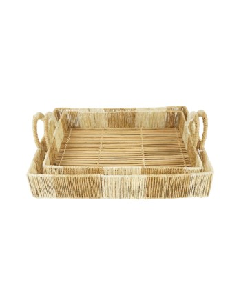 BANDEJA CUERDA BICOLOR 40X30X7 CM