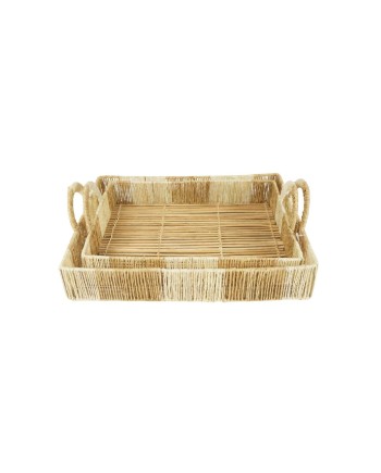 BANDEJA CUERDA BICOLOR 35X25X6 CM