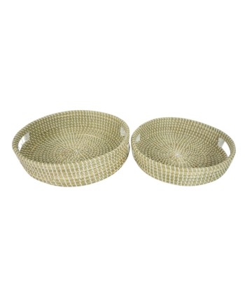 BANDEJA SEAGRASS REDONDA D32X8 CM