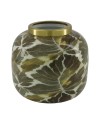 JARRON PATRON HOJAS VERDES D16.5X15.5 CM