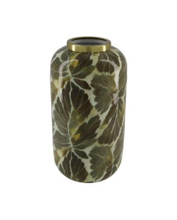 JARRON PATRON HOJAS VERDES D17X31.5 CM
