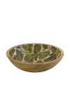 BOWL MADERA MANGO PATRON HOJAS 28X28X7 CM