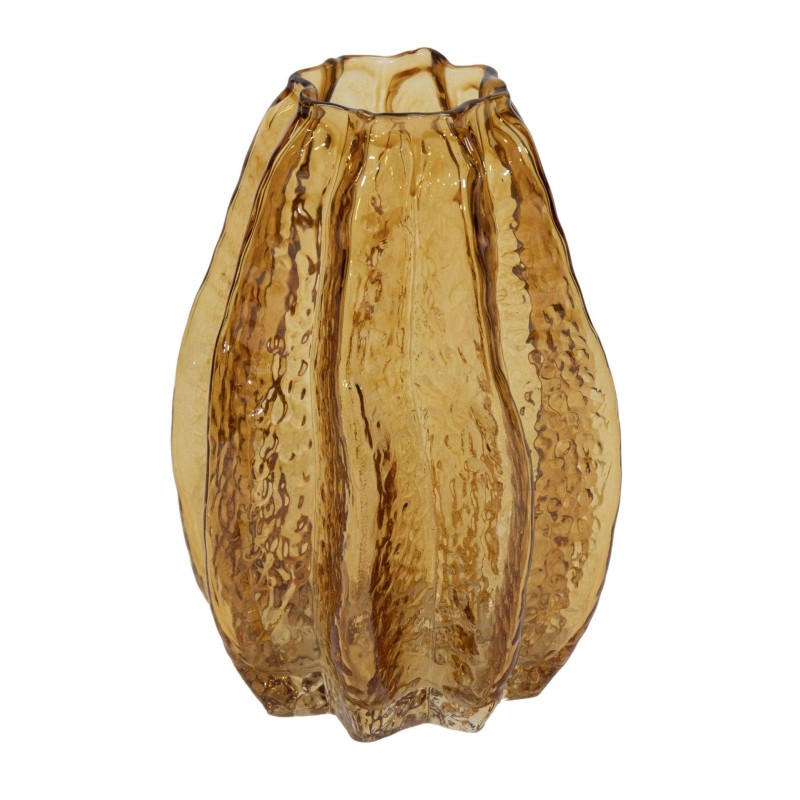 JARRÓN CRISTAL AMBAR D14X20.5 CM