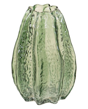JARRÓN CRISTAL VERDE D14X20.5 CM