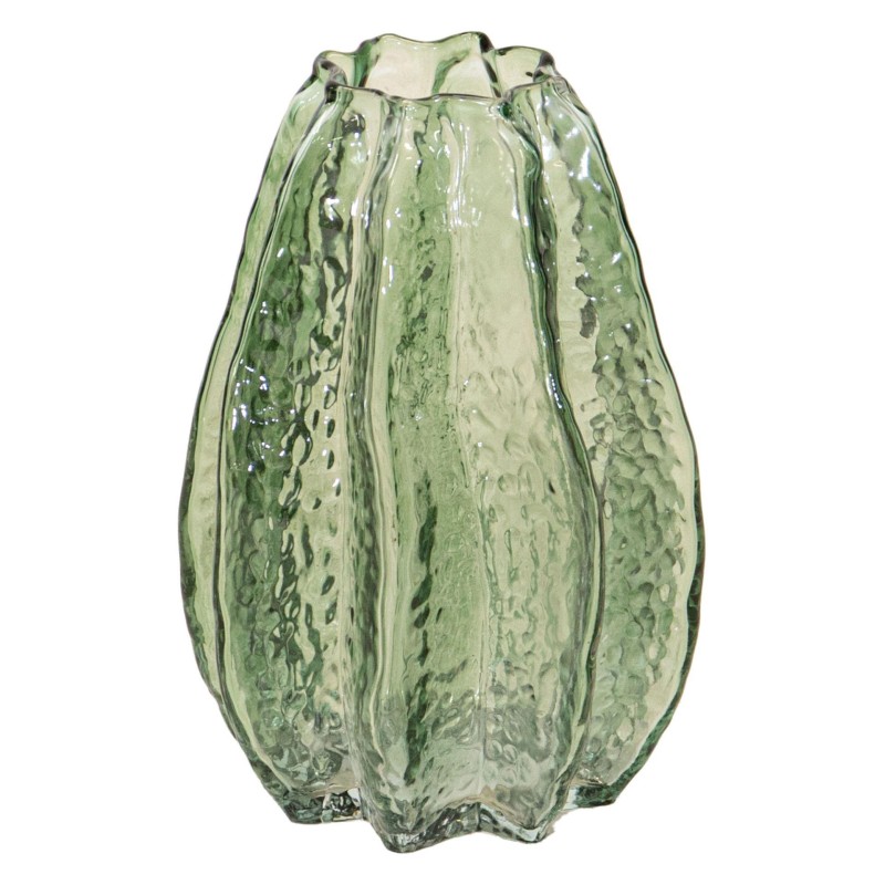 JARRÓN CRISTAL VERDE D14X20.5 CM