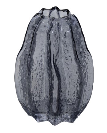 JARRÓN CRISTAL GRIS D14X20.5 CM