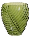 JARRÓN CRISTAL HOJA VERDE 18X11X21 CM