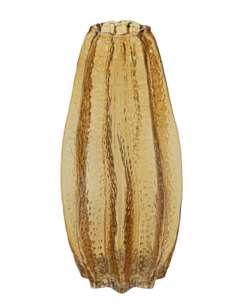 JARRÓN CRISTAL AMBAR D16X34.5 CM