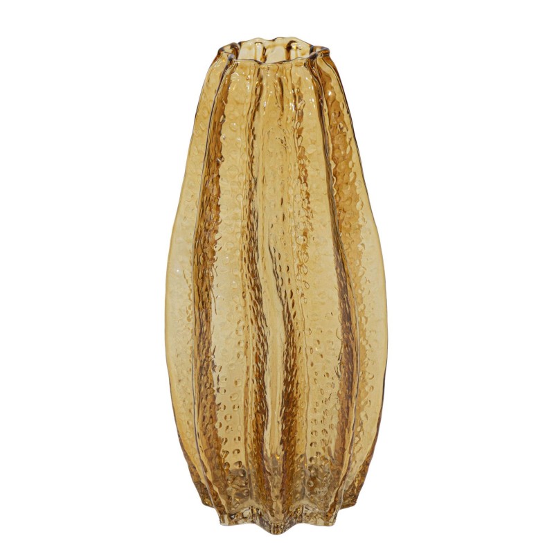 JARRÓN CRISTAL AMBAR D16X34.5 CM