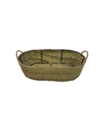 CESTA ESPARTO METAL OVAL 58X33X17 CM