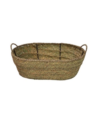 CESTA ESPARTO METAL OVAL 64X39X22 CM