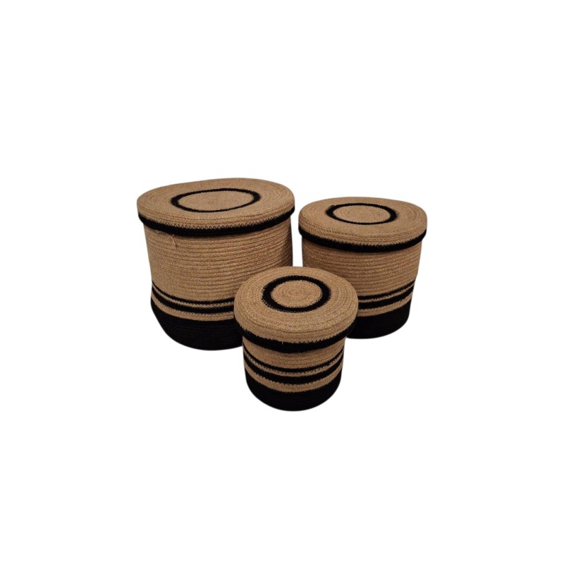 CAJA YUTE REDONDA TAPA D21X21 CM