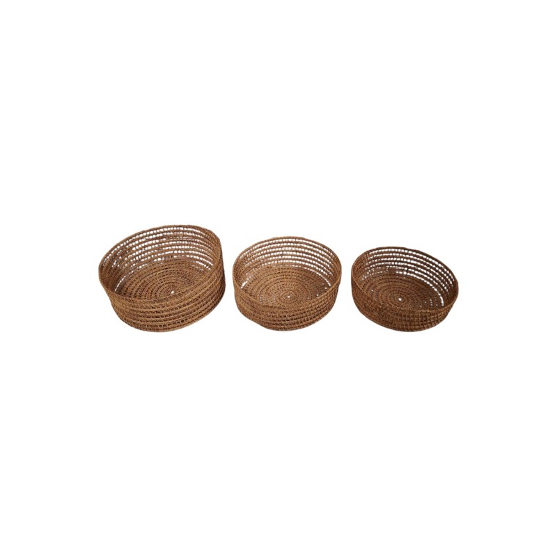 CESTA SEAGRASS CALADA SET3 D24X10 CM