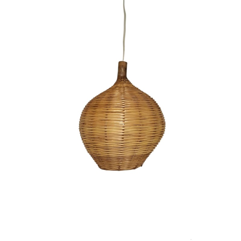 LÁMPARA BAMBÚ TECHO D20X24 CM