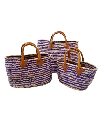 BOLSO PALMA COLOR AZUL SET3 50X21X33 CM