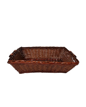 CESTA MIMBRE RECTANGULAR MARRÓN 64X49X20 CM