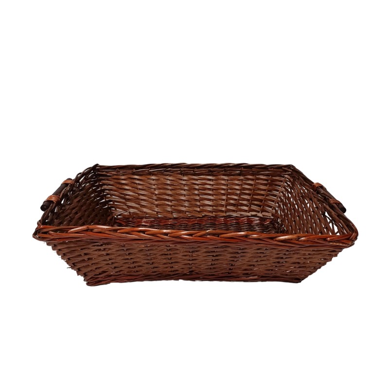 CESTA MIMBRE RECTANGULAR MARRÓN 64X49X20 CM