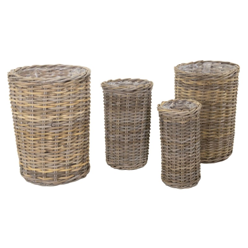 MACETERO RATTAN CILÍNDRICO D27X45 CM