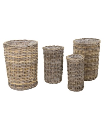 MACETERO RATTAN CILÍNDRICO D40X55 CM