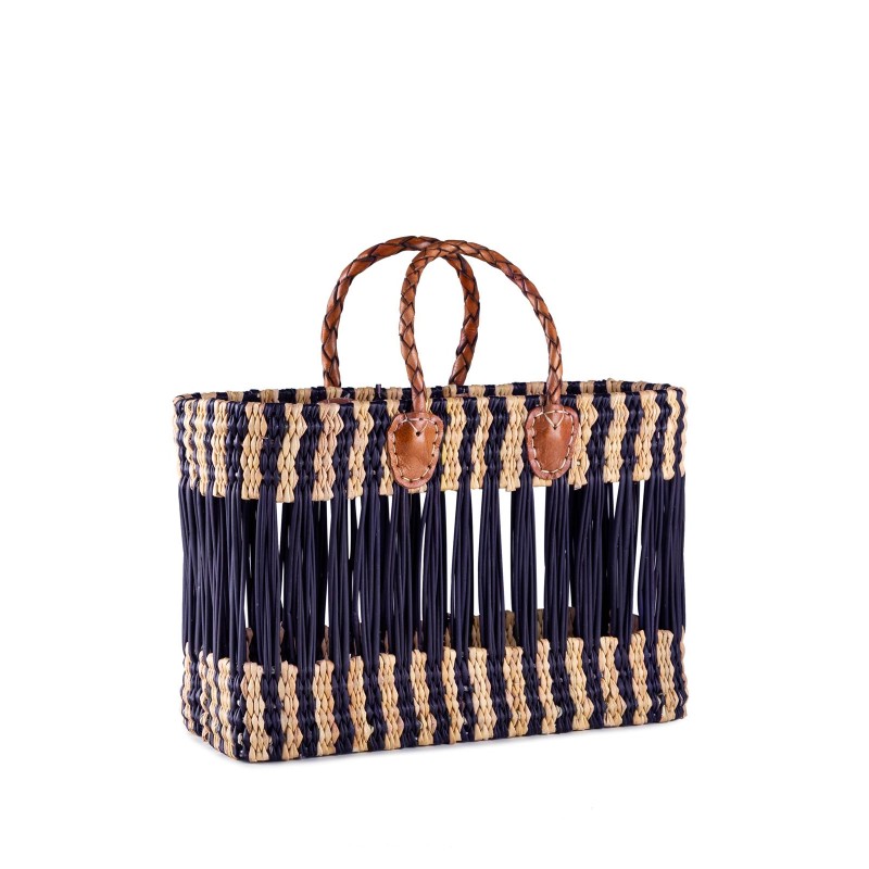 BOLSO JUNQUILLO CALADO NEGRO ASAS LARGAS 40X20X26 CM