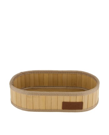 BANDEJA BAMBÚ OVAL 28X15X7 CM