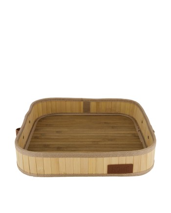 BANDEJA BAMBÚ CUADRADA 37X37X7 CM