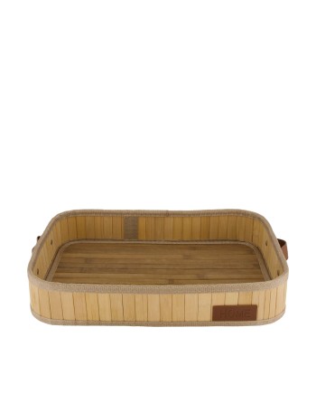 BANDEJA BAMBÚ RECTANGULAR 37X26X7 CM