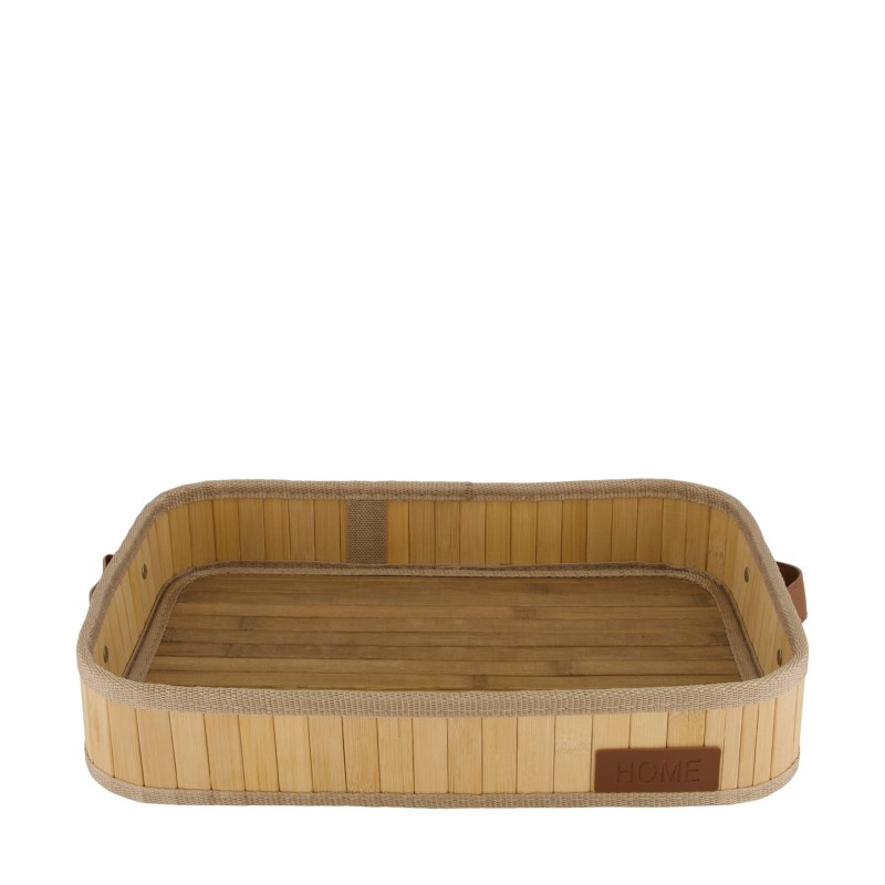 BANDEJA BAMBÚ RECTANGULAR 37X26X7 CM