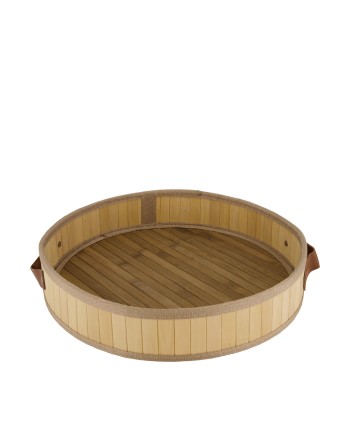 BANDEJA BAMBÚ REDONDA D37X7 CM